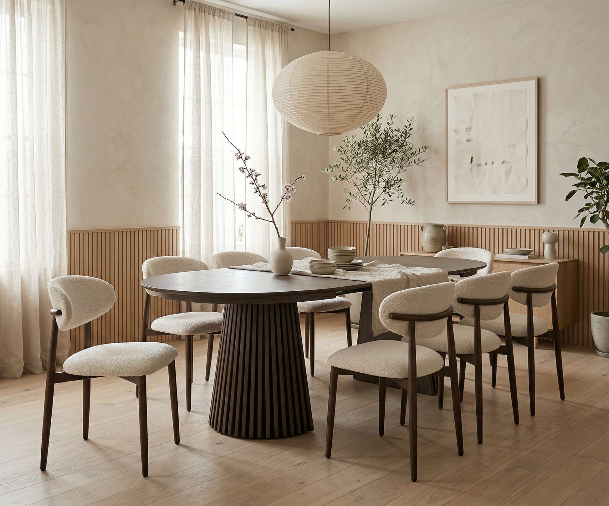 Nova Ovale Eettafel Walnoot 120-160-200 cm