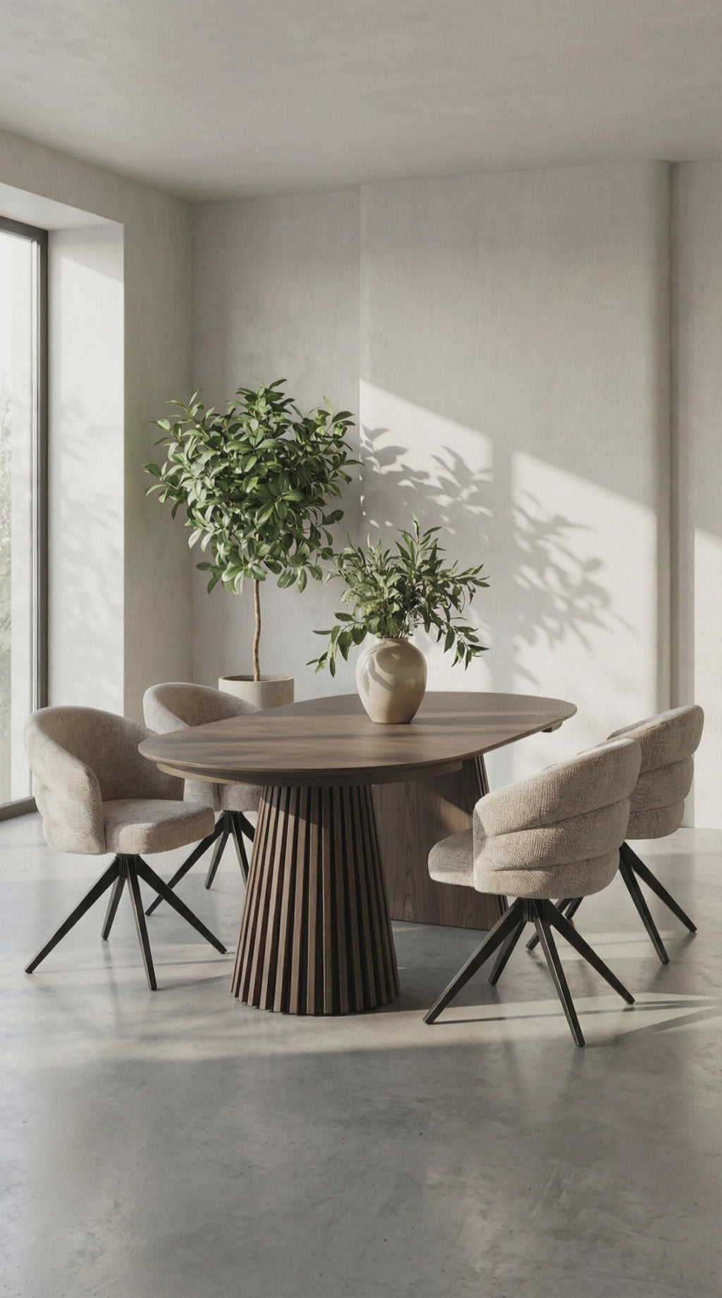 Nova Ovale Eettafel Walnoot 120-160-200 cm